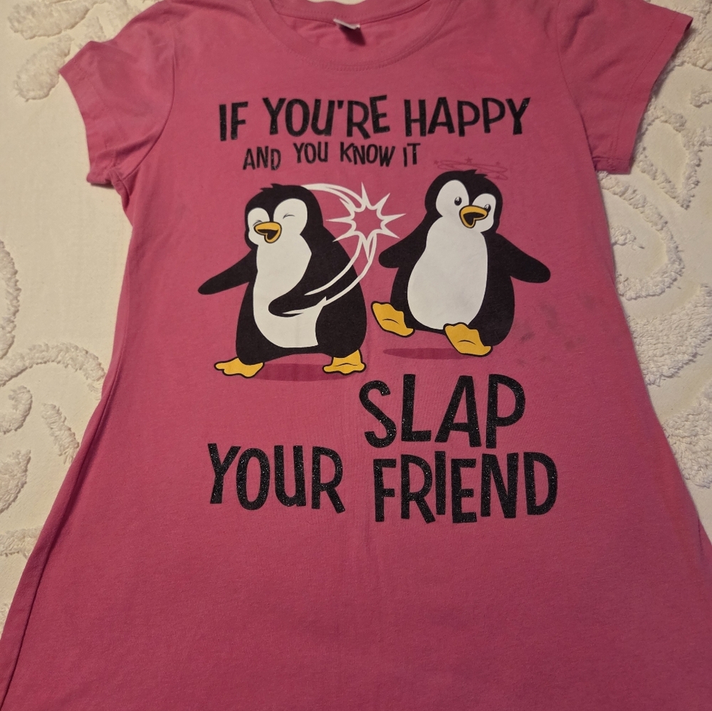 Pink Penguin Kids Top